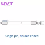 G48T5L/single pin Quartz Germicidal UV-C Lamp, 55 Watt